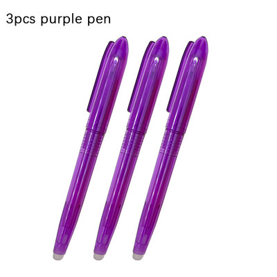 Set de stilouri cu gel șters în 6 culori, mâner lavabil, 0,5 mm, de mare capacitate, cu cerneală colorată, tijă de reumplere, birou, școală, scris, papetărie Kawaii