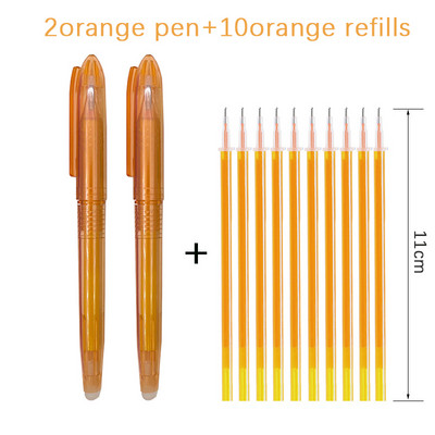 Set de stilouri cu gel șters în 6 culori, mâner lavabil, 0,5 mm, de mare capacitate, cu cerneală colorată, tijă de reumplere, birou, școală, scris, papetărie Kawaii