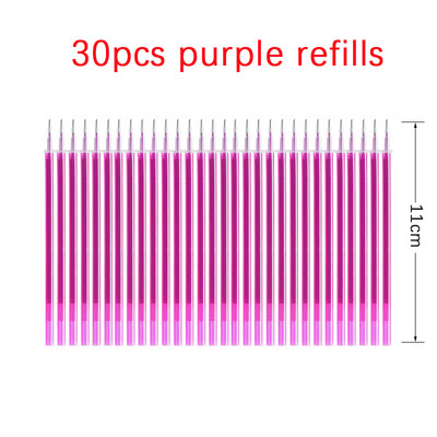 Set de stilouri cu gel șters în 6 culori, mâner lavabil, 0,5 mm, de mare capacitate, cu cerneală colorată, tijă de reumplere, birou, școală, scris, papetărie Kawaii