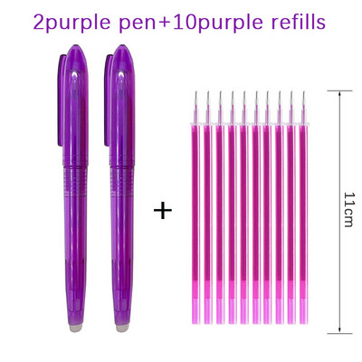 Set de stilouri cu gel șters în 6 culori, mâner lavabil, 0,5 mm, de mare capacitate, cu cerneală colorată, tijă de reumplere, birou, școală, scris, papetărie Kawaii