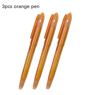 Set de stilouri cu gel șters în 6 culori, mâner lavabil, 0,5 mm, de mare capacitate, cu cerneală colorată, tijă de reumplere, birou, școală, scris, papetărie Kawaii