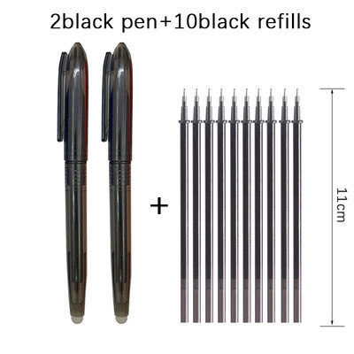 Set de stilouri cu gel șters în 6 culori, mâner lavabil, 0,5 mm, de mare capacitate, cu cerneală colorată, tijă de reumplere, birou, școală, scris, papetărie Kawaii