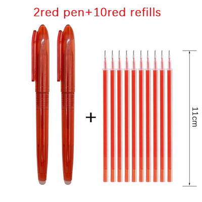 Set de stilouri cu gel șters în 6 culori, mâner lavabil, 0,5 mm, de mare capacitate, cu cerneală colorată, tijă de reumplere, birou, școală, scris, papetărie Kawaii