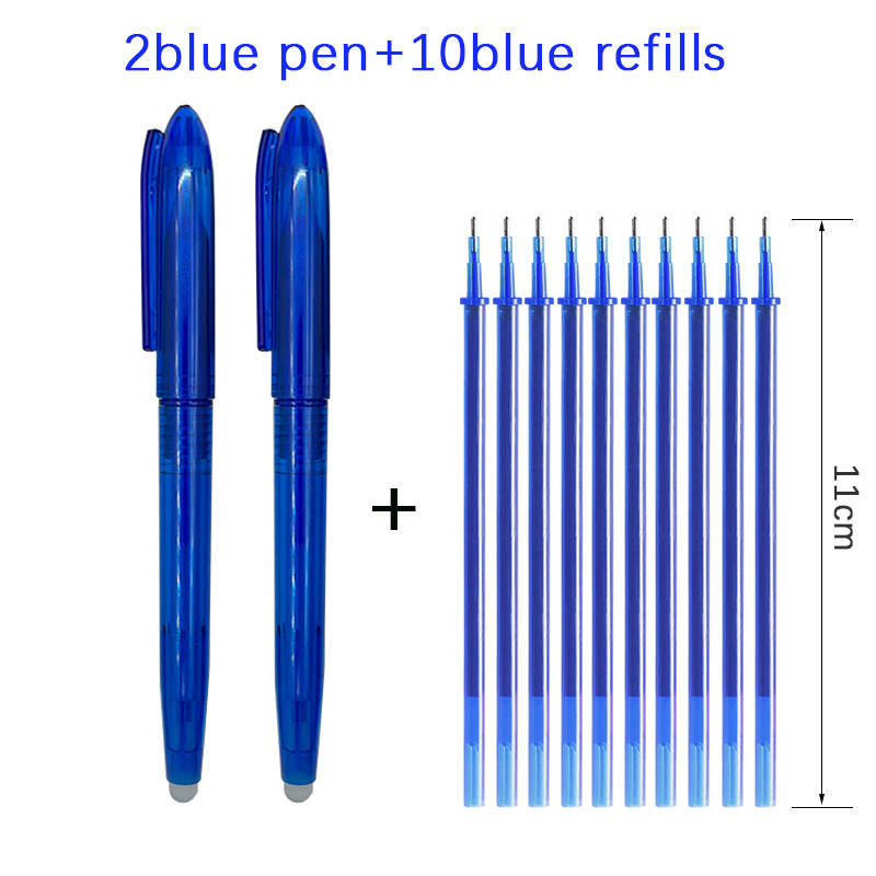 Set de stilouri cu gel șters în 6 culori, mâner lavabil, 0,5 mm, de mare capacitate, cu cerneală colorată, tijă de reumplere, birou, școală, scris, papetărie Kawaii