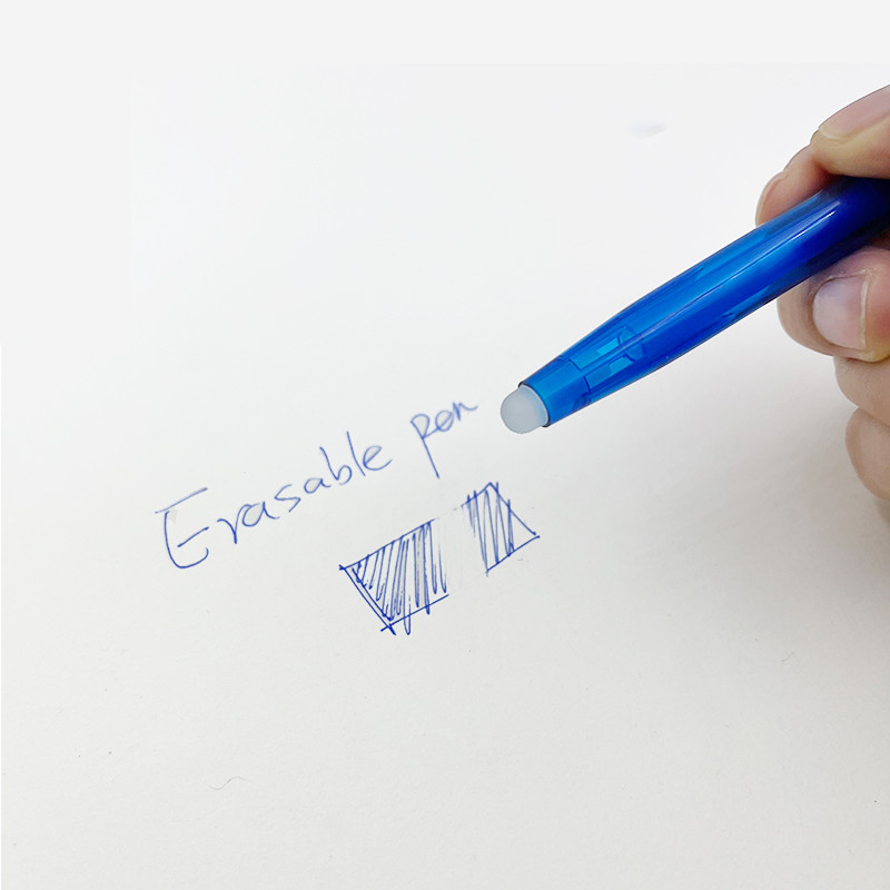 Set de stilouri cu gel șters în 6 culori, mâner lavabil, 0,5 mm, de mare capacitate, cu cerneală colorată, tijă de reumplere, birou, școală, scris, papetărie Kawaii