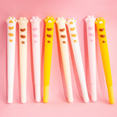 1kom Gel olovka s mačjim kandžama, slatka crtana, mekana silikonska 0,5 mm kemijska olovka crne boje, tinta za pisanje u uredskoj školi A6621