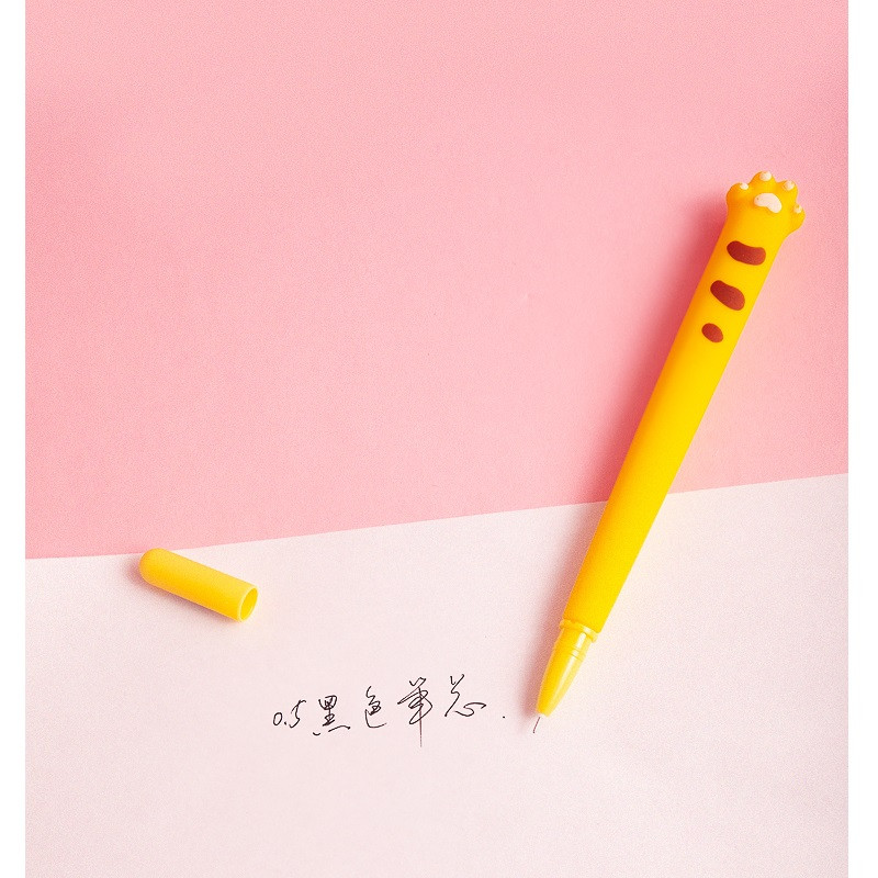 1kom Gel olovka s mačjim kandžama, slatka crtana, mekana silikonska 0,5 mm kemijska olovka crne boje, tinta za pisanje u uredskoj školi A6621