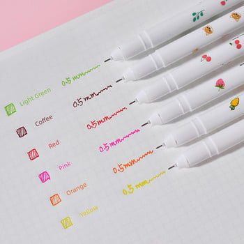12 бр. Juice Color Art Gel Ink Pens Set 0,5 mm Ballpoint Colorful Writer Marker Liner Drawing Office School A7129
