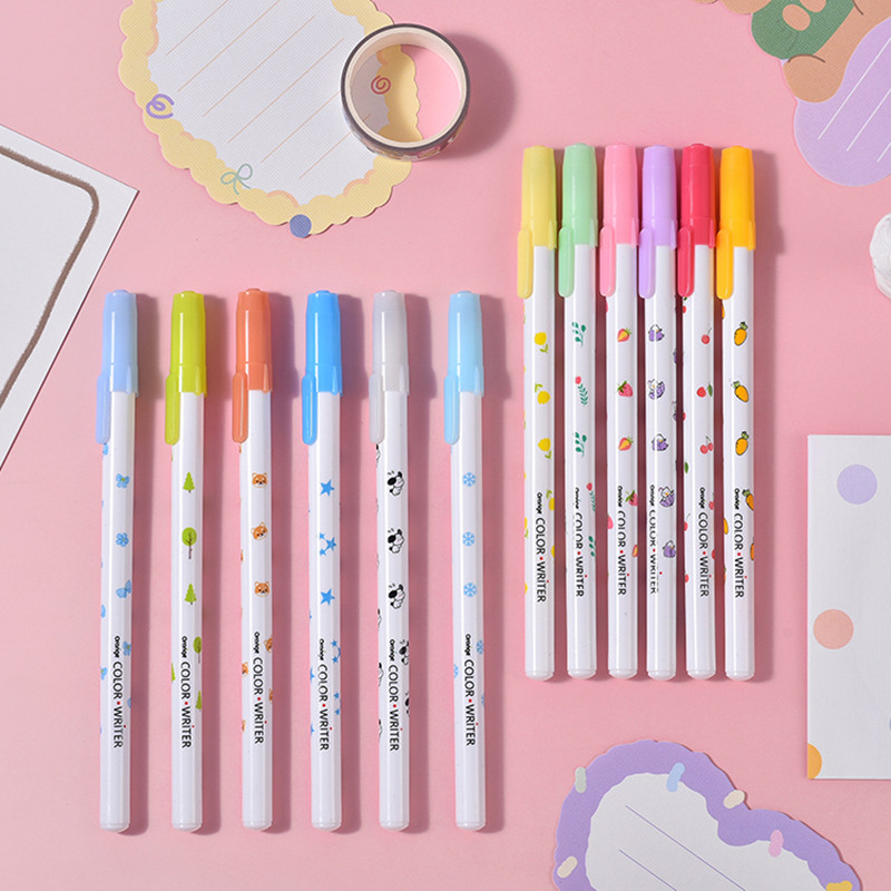 12gab Sulas krāsa Art gēla tintes pildspalvu komplekts 0,5 mm lodīšu krāsains rakstāmmateriāls, laineris, rasējums biroja skola A7129