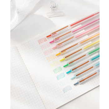 9 бр. Morandi Gel Ink Pens Set Colorful Triangle Matte Barrel 0,5 mm Топка за рисуване Paint Marker Liner School A7016