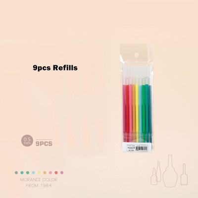 9 komada Morandi gel tinte set šarenih trokutastih mat bačvi 0,5 mm kemijska olovka za crtanje Boja Marker Liner School A7016