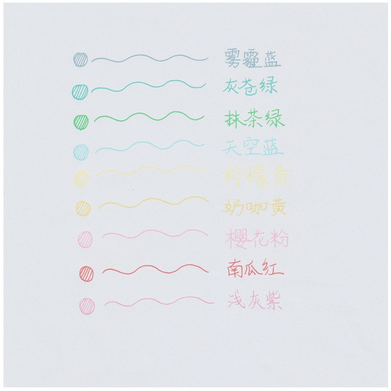 9 komada Morandi gel tinte set šarenih trokutastih mat bačvi 0,5 mm kemijska olovka za crtanje Boja Marker Liner School A7016