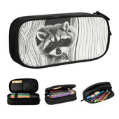 Kawaii naljakad The Stealthy pesukaru pliiatsikarbid tüdrukutele poistele Suure mahutavusega prügikast Panda pesukaru pliiatsikarbis kirjatarbed