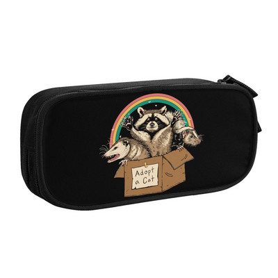 Kawaii naljakad The Stealthy pesukaru pliiatsikarbid tüdrukutele poistele Suure mahutavusega prügikast Panda pesukaru pliiatsikarbis kirjatarbed