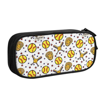 Softball Sport Art Slatka pernica Djevojka Dječak Pernica velikog kapaciteta Studentski pribor