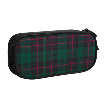 Luksuzne crne karirane pernice od tartana za dječake Djevojčice Geometrijska karirana tekstura u obliku karata Velika torba za pohranu Kutija za olovke Školski pribor