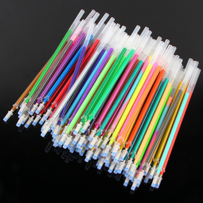 1,0 mm šarena gel olovka fluorescentna dopuna patrone u boji Flash olovka glatka tinta Grafitne olovke Studentski pribor Slatki