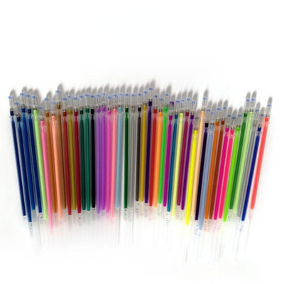 1,0 mm šarena gel olovka fluorescentna dopuna patrone u boji Flash olovka glatka tinta Grafitne olovke Studentski pribor Slatki