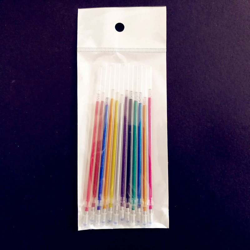 1,0 mm šarena gel olovka fluorescentna dopuna patrone u boji Flash olovka glatka tinta Grafitne olovke Studentski pribor Slatki