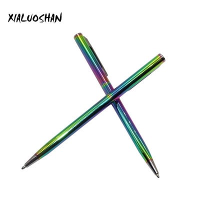 2 kom/set šarena dugina kemijska olovka od nehrđajućeg čelika, metalni pribor, lagani prijenosni pribor za pisanje