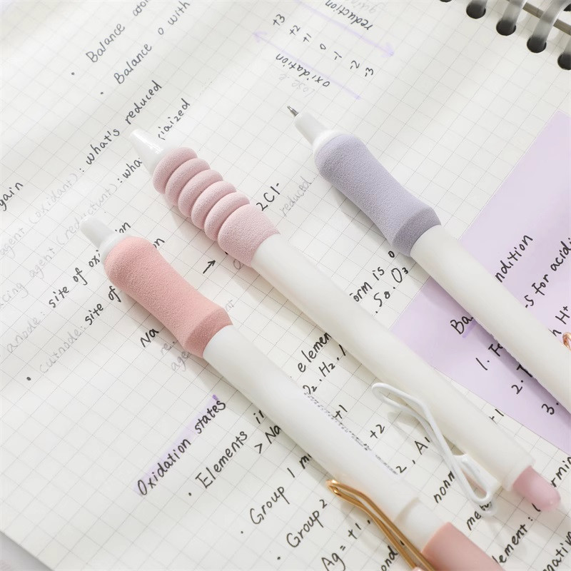 Set de 4 pixuri cu gel de fixare moale, 0,5 mm, cerneală neagră, pentru scris, birou, școală A7370