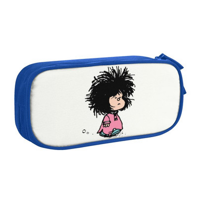 Humor Manga Mafalda pieštukų dėklas berniukams Gilrs Didelės talpos Quino Argentina Animacinių filmų rašiklio dėžutės krepšys Mokykliniai priedai