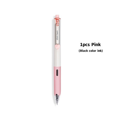 1/6 vnt šilto širdies gelio rašiklis, ypač patvarus rašomasis 0,5 mm rutulinis juodos spalvos rašalas Biuro reikmenys A7320