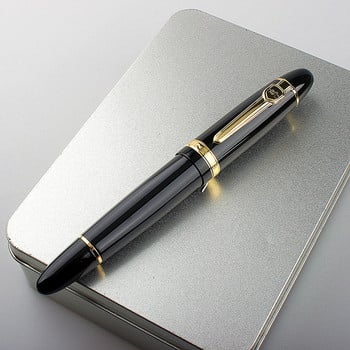 луксозна марка Jinhao 159 Rollerball Pen Черен метал елегантно със завъртане сребърен ПОДАРЪК Консумативи за офис мастилени химикалки