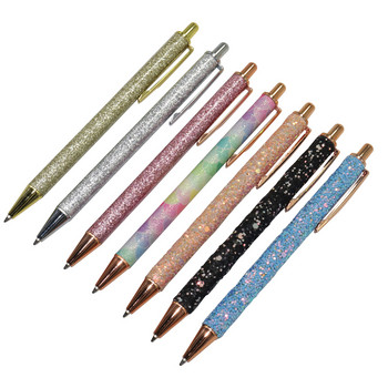 10 τμχ Νέο Flash Crystal Pen Metal Pendant Ballpoint Pen Bullet 1,0mm Nib Blue Refill Superior Office Writing Pension