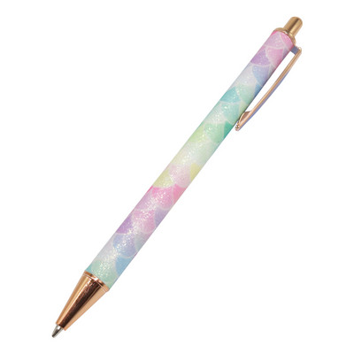 10 komada Nova Flash Crystal Pen Metalni privjesak Kemijska olovka Bullet 1.0mm Nib Plavo punjenje Vrhunska uredska olovka za pisanje