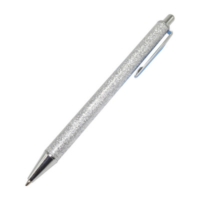 10 komada Nova Flash Crystal Pen Metalni privjesak Kemijska olovka Bullet 1.0mm Nib Plavo punjenje Vrhunska uredska olovka za pisanje