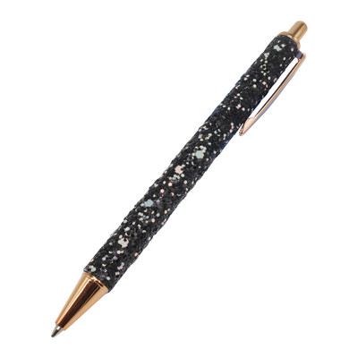 10 komada Nova Flash Crystal Pen Metalni privjesak Kemijska olovka Bullet 1.0mm Nib Plavo punjenje Vrhunska uredska olovka za pisanje