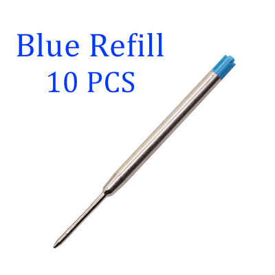 10 komada Nova Flash Crystal Pen Metalni privjesak Kemijska olovka Bullet 1.0mm Nib Plavo punjenje Vrhunska uredska olovka za pisanje