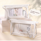 Slatka prozirna PVC vodootporna torba za olovke Učenička Kawaii pernica Školski uredski materijal Organizator pisaćih materijala Veliki kapacitet