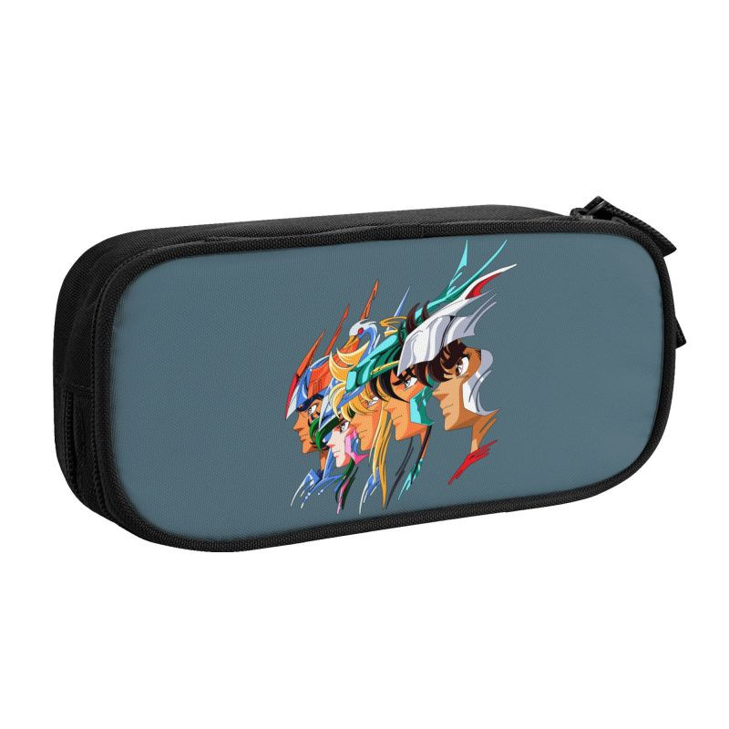 Drăguț Saint Seiya Cavalerii Zodiacului Trusă Băieți Capacitate Mare Los Caballeros Del Zodiaco Geanta Creion Accesorii școlare