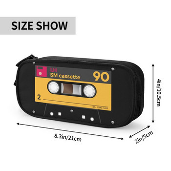 Kawaii Аудио касета Музикални касети Пенали за момичета Момчета Голяма чанта за молив за съхранение Канцеларски материали
