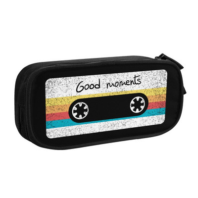 Μολυβοθήκες Kawaii Audio Cassette Music Tape για κορίτσια Αγόρια Χαρτικά τσάντα μολυβιών μεγάλης αποθήκευσης