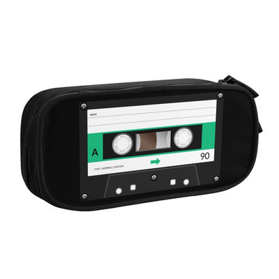 Μολυβοθήκες Kawaii Audio Cassette Music Tape για κορίτσια Αγόρια Χαρτικά τσάντα μολυβιών μεγάλης αποθήκευσης