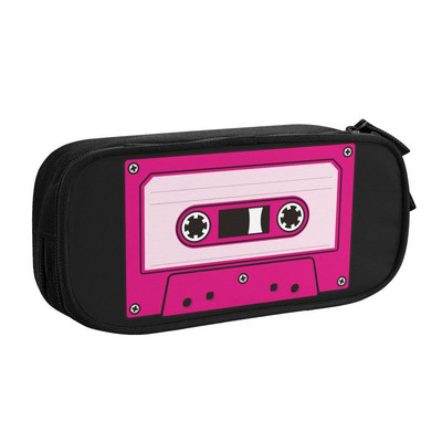 Μολυβοθήκες Kawaii Audio Cassette Music Tape για κορίτσια Αγόρια Χαρτικά τσάντα μολυβιών μεγάλης αποθήκευσης