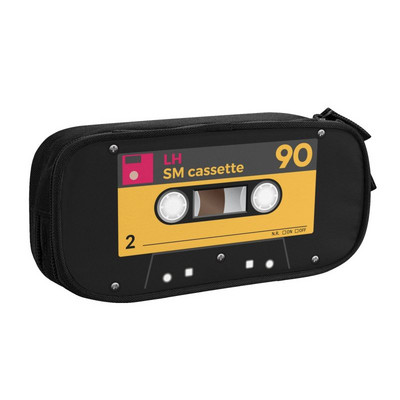 Μολυβοθήκες Kawaii Audio Cassette Music Tape για κορίτσια Αγόρια Χαρτικά τσάντα μολυβιών μεγάλης αποθήκευσης