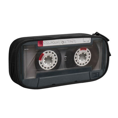 Μολυβοθήκες Kawaii Audio Cassette Music Tape για κορίτσια Αγόρια Χαρτικά τσάντα μολυβιών μεγάλης αποθήκευσης