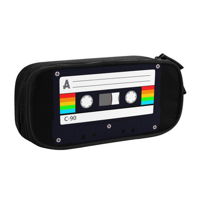 Μολυβοθήκες Kawaii Audio Cassette Music Tape για κορίτσια Αγόρια Χαρτικά τσάντα μολυβιών μεγάλης αποθήκευσης