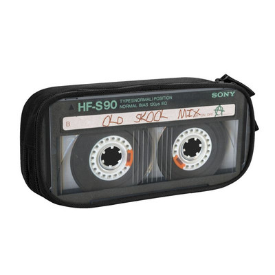 Μολυβοθήκες Kawaii Audio Cassette Music Tape για κορίτσια Αγόρια Χαρτικά τσάντα μολυβιών μεγάλης αποθήκευσης