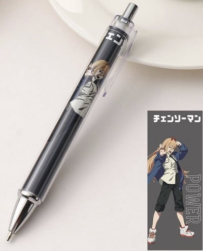 Motorzāģa cilvēka mehāniskais zīmulis 0,5 mm Anime automātiskais zīmulis 0,7 mm lodīšu pildspalvas vīrs Denji Makima Aki Hayakawa Power Pochita dāvana