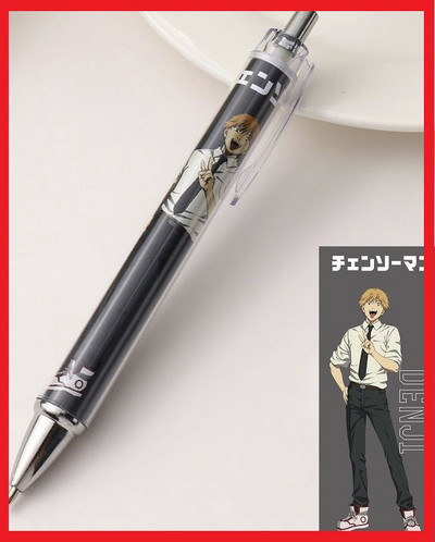 Motorzāģa cilvēka mehāniskais zīmulis 0,5 mm Anime automātiskais zīmulis 0,7 mm lodīšu pildspalvas vīrs Denji Makima Aki Hayakawa Power Pochita dāvana