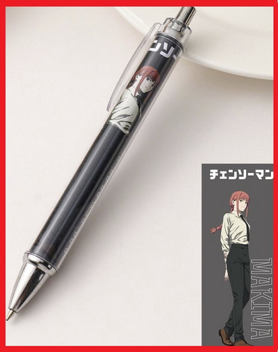 Motorzāģa cilvēka mehāniskais zīmulis 0,5 mm Anime automātiskais zīmulis 0,7 mm lodīšu pildspalvas vīrs Denji Makima Aki Hayakawa Power Pochita dāvana