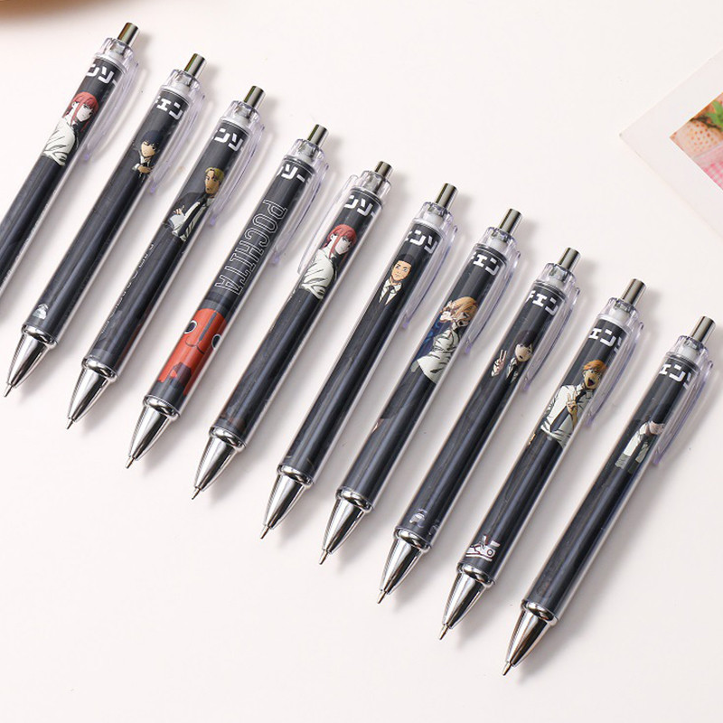 Motorzāģa cilvēka mehāniskais zīmulis 0,5 mm Anime automātiskais zīmulis 0,7 mm lodīšu pildspalvas vīrs Denji Makima Aki Hayakawa Power Pochita dāvana