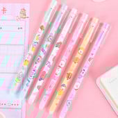 6 τεμάχια/Σετ Cute Cartoon Erasable Pen 0,5mm Washable Magical Gel Pen Μαύρο μπλε μελάνι Ανταλλακτικά Παιδικά Σχολικά Γραφικά Γραφείο Παιδικό δώρο