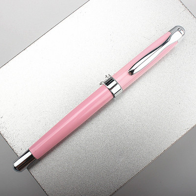 Aukštos kokybės 726 sidabro rožinė Verslo rašiklis Rollerball Pen New School studentų raštinės reikmenys Priedai Tušinukai