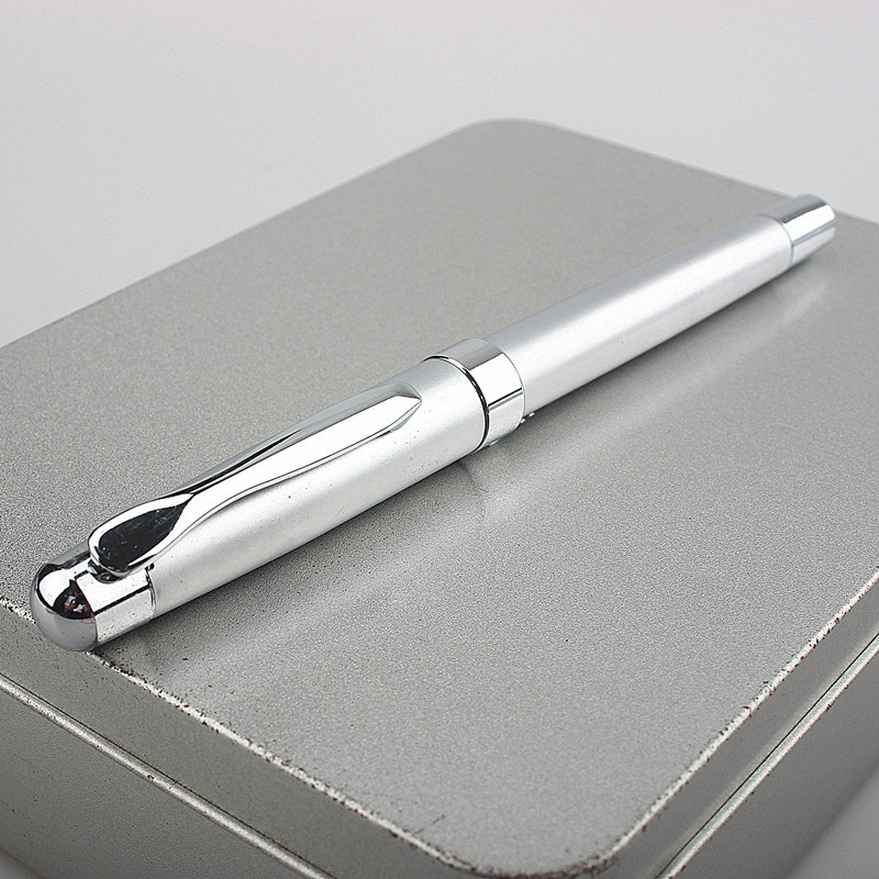 Aukštos kokybės 726 sidabro rožinė Verslo rašiklis Rollerball Pen New School studentų raštinės reikmenys Priedai Tušinukai